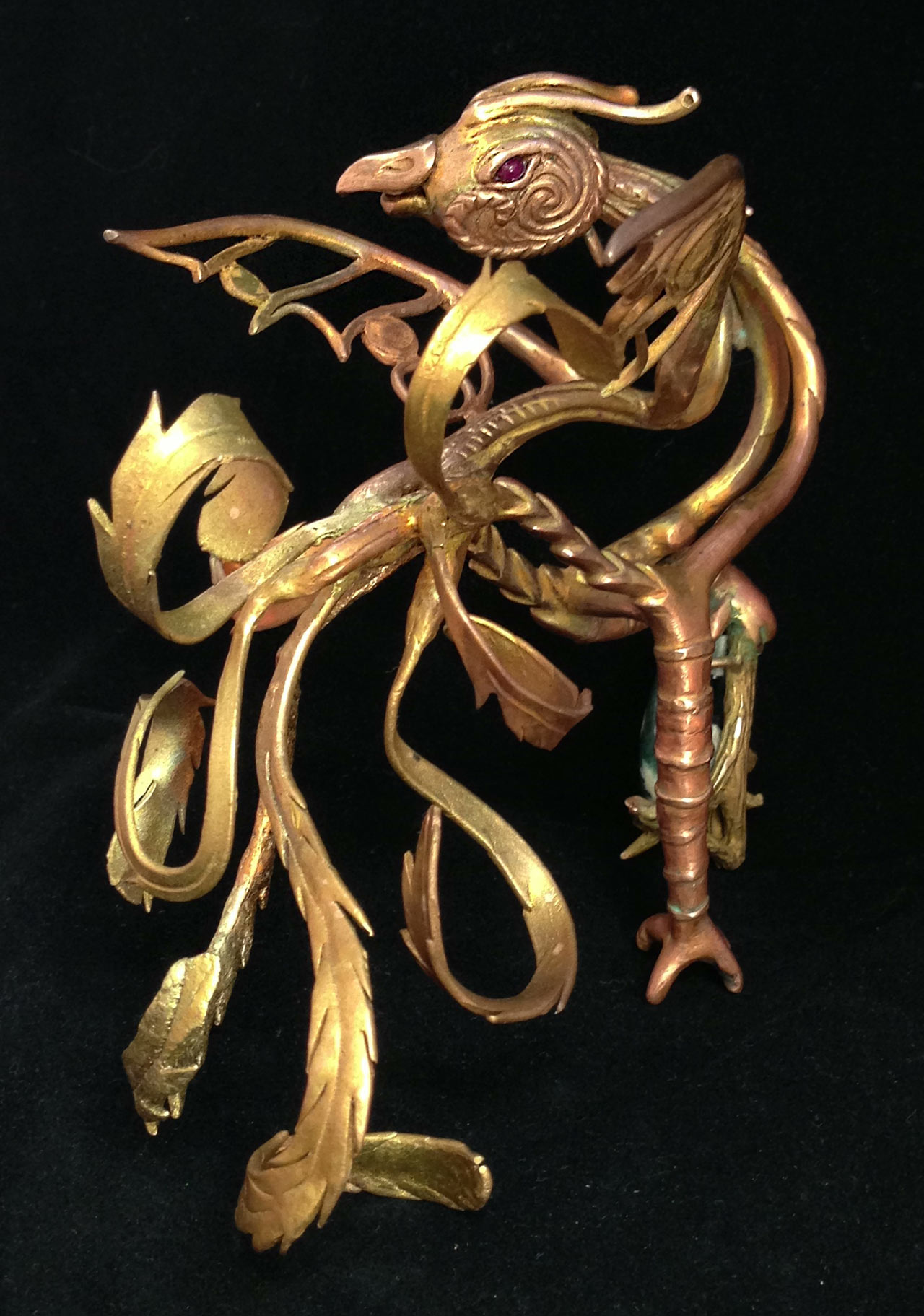gold metal pheonix