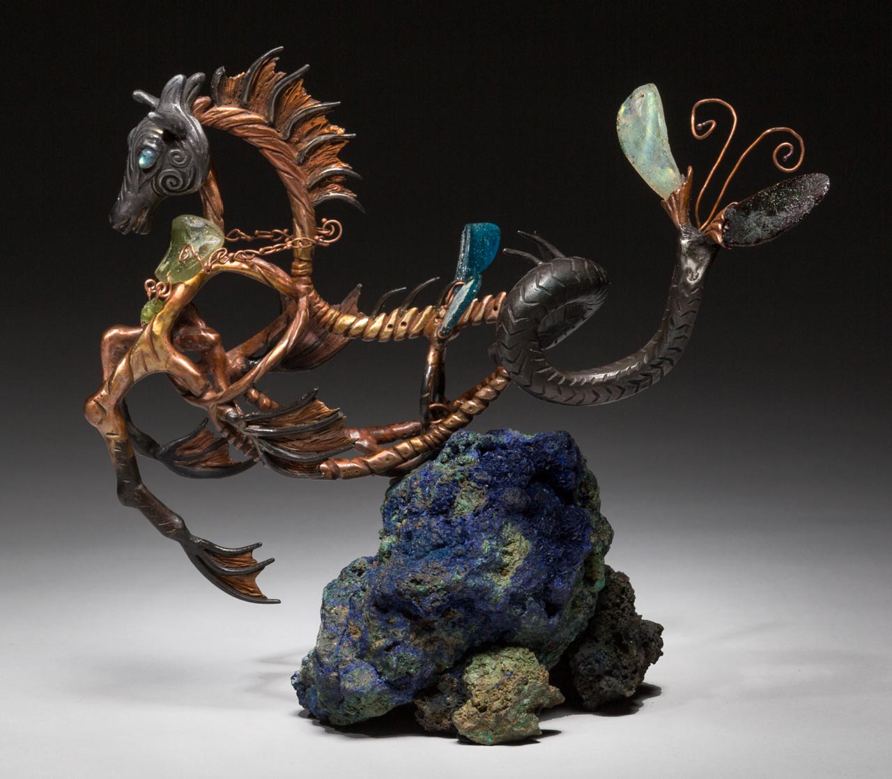 metal sculpture: neptune